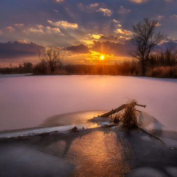 Photographie intitulée "Winter evening in l…" par Martin Kucera, Œuvre d'art originale, Photographie numérique