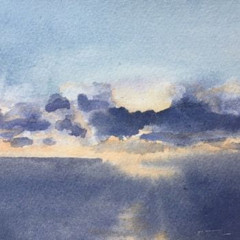 Painting titled "The sky is frowming…" by Ksenia Makarova, Original Artwork, Watercolor