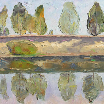 제목이 "Birch-trees “Admire…"인 미술작품 Yuri Kudryavtsev-Dobrohotov로, 원작, 기름