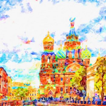 「Sankt Petersburg」というタイトルの絵画 D.Artsによって, オリジナルのアートワーク, アクリル