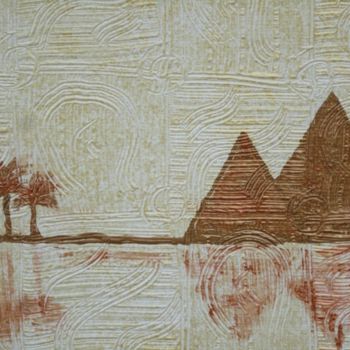 Painting titled "Line of Egypte (fra…" by Sergey Kuimov, Original Artwork, Oil