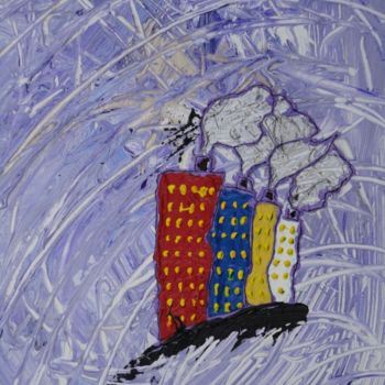 Malerei mit dem Titel "Tornado 1 of 4 (fra…" von Sergey Kuimov, Original-Kunstwerk, Öl