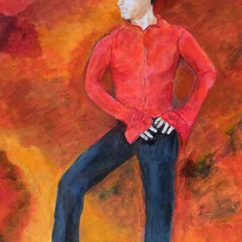Painting titled "danse passion 2" by Kulhaneck, Original Artwork, Oil