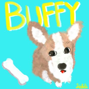 Digitale Kunst mit dem Titel "Baffy" von Kuli Eita, Original-Kunstwerk, Digitale Malerei