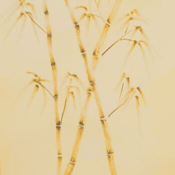 Schilderij getiteld "Bamboo" door Kunal Nandi, Origineel Kunstwerk, Olie