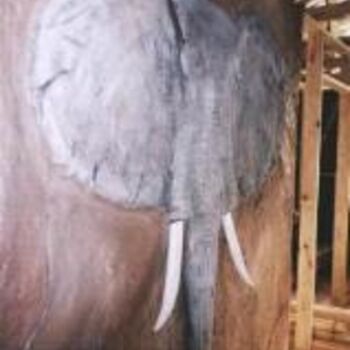 "Life-size Elephant…" başlıklı Tablo Kunda Kamwali Art Jeni Smithies tarafından, Orijinal sanat