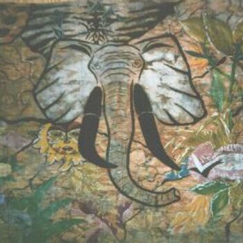 제목이 "Batik Wallhanging"인 미술작품 Kunda Kamwali Art Jeni Smithies로, 원작