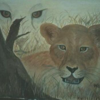Peinture intitulée "Spirit of the Wild" par Kunda Kamwali Art Jeni Smithies, Œuvre d'art originale