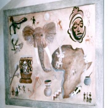 Pintura intitulada "No Title" por Kunda Kamwali Art Jeni Smithies, Obras de arte originais
