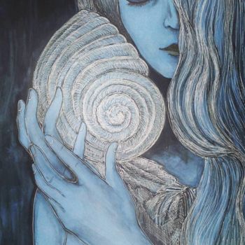 Картина под названием "Шепот моря" - Kungamo, Подлинное произведение искусства