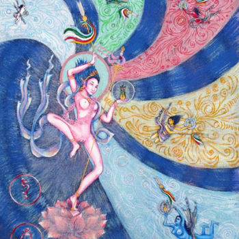 「Мандарава」というタイトルの絵画 Kungamoによって, オリジナルのアートワーク, アクリル