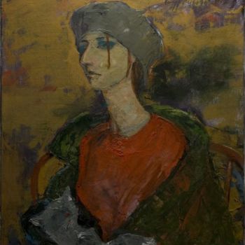 Painting titled "Portpeit young girl…" by Gagik Kurginyan, Original Artwork