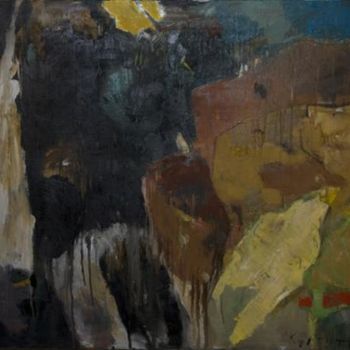 Painting titled "Abstraction 2" by Gagik Kurginyan, Original Artwork, Oil