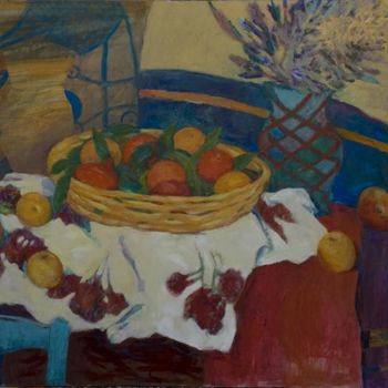Painting titled "Fruit-piece" by Gagik Kurginyan, Original Artwork