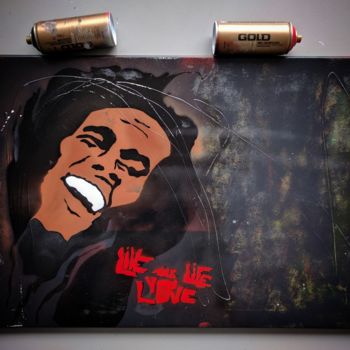 Painting titled "Live the life you L…" by K, Original Artwork, Spray paint