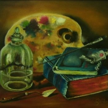 Painting titled "oil paint still life" by Kurtgurkan, Original Artwork