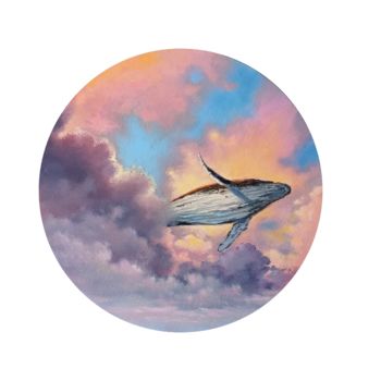 Картина под названием ""Fly in the clouds"" - Marina Kusraeva, Подлинное произведение искусства, Масло