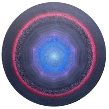 「Cosmosphere. Metaga…」というタイトルの絵画 Kuvandik Dusmanovによって, オリジナルのアートワーク, オイル 金属にマウント