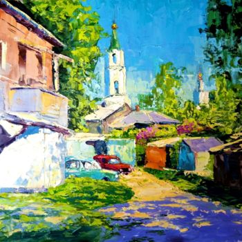 Painting titled "Забытый дворик" by Sergei Efremov, Original Artwork, Oil