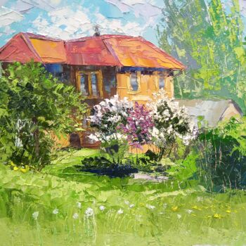 Pintura intitulada "Солнечный июнь" por Sergei Efremov, Obras de arte originais, Óleo