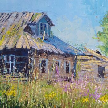 Картина под названием "Старый дом." - Сергей Ефремов, Подлинное произведение искусства, Масло