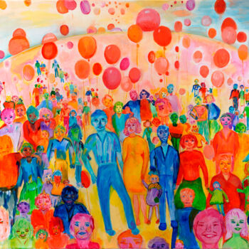 Картина под названием "Дети Земли" - Татьяна Кузьмина, Подлинное произведение искусства, Акрил