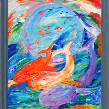 Pintura titulada "Земля, космос, три…" por Tatiana Kuzmina, Obra de arte original, Acrílico