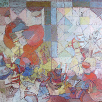 Pittura intitolato "-Любота." da Natalia Kuznetsova, Opera d'arte originale, Pastello