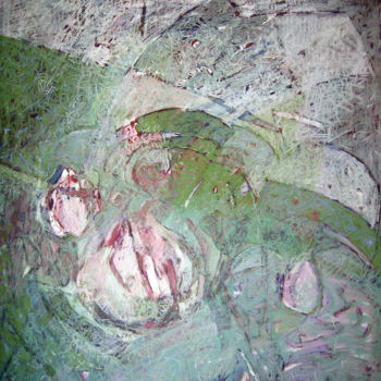 Painting titled "Импровизация, луков…" by Natalia Kuznetsova, Original Artwork, Pastel