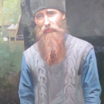 Painting titled "Архимандрит" by Vadim Kuznetsov, Original Artwork, Acrylic