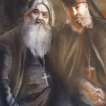 Pintura intitulada ""Братья" ("Brothers…" por Vadim Kuznetsov, Obras de arte originais, Têmpera