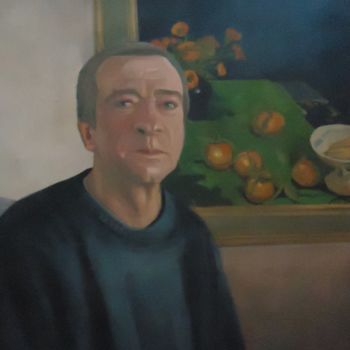 Painting titled ""Мужской портрет"" by Vadim Kuznetsov, Original Artwork, Acrylic