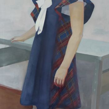 Malerei mit dem Titel ""Полина"" von Vadim Kuznetsov, Original-Kunstwerk, Acryl