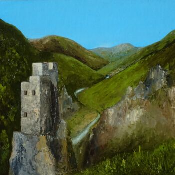 Painting titled "Svaneti" by Kvantaliani, Original Artwork, Oil