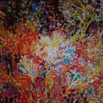 Картина под названием "Сады Эдема" - Андрей Клюйко, Подлинное произведение искусства, Масло Установлен на Деревянная панель