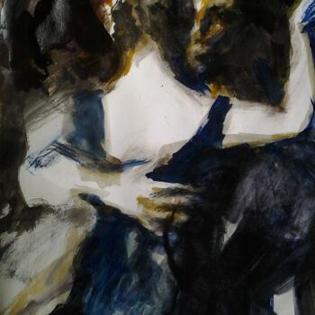 Painting titled "Tango" by Andrei Kliuiko, Original Artwork, Watercolor