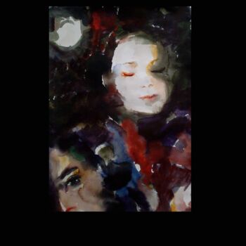 Картина под названием "Сын Луны" - Андрей Клюйко, Подлинное произведение искусства, Акварель