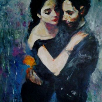 Painting titled "Танцующие" by Andrei Kliuiko, Original Artwork, Oil