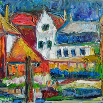 Painting titled "Bruges" by Kybalion, Original Artwork, Oil