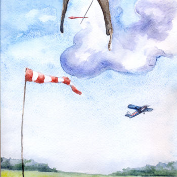 Картина под названием "Сон южного курса" - Къелла, Подлинное произведение искусства, Масло