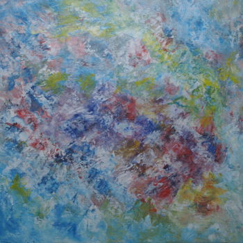 Painting titled "Eveil du printemps" by Kyna De Schouël, Original Artwork, Acrylic