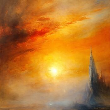 Цифровое искусство под названием "Sunset (otherworldl…" - Kyozai, Подлинное произведение искусства, Изображение, сгенерирова…