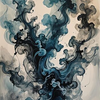 Цифровое искусство под названием "squid ink" - Kyozai, Подлинное произведение искусства, Изображение, сгенерированное ИИ