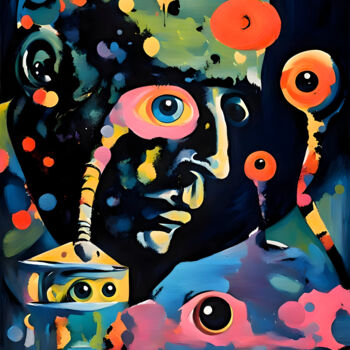 「All eyes on you」というタイトルのデジタルアーツ Kyozaiによって, オリジナルのアートワーク, AI生成画像