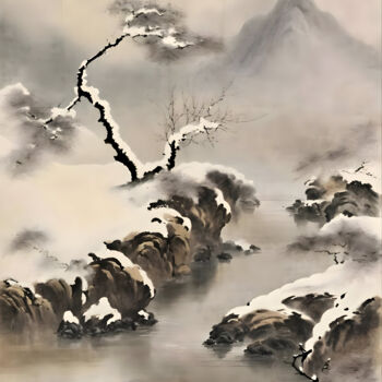 Цифровое искусство под названием "Winter (Asia) #1" - Kyozai, Подлинное произведение искусства, Изображение, сгенерированное…