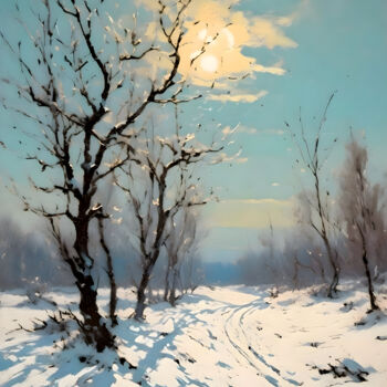 Arte digital titulada "Winter (Sunny Day)" por Kyozai, Obra de arte original, Imagen generada por IA
