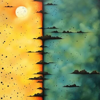 Digital Arts titled "Hybrid Sun" by Kyozai, Original Artwork, AI generated image