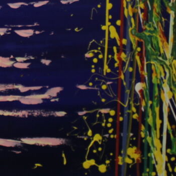 Peinture intitulée "seascape, purple" par Kyrylo Bondarenko, Œuvre d'art originale, Acrylique