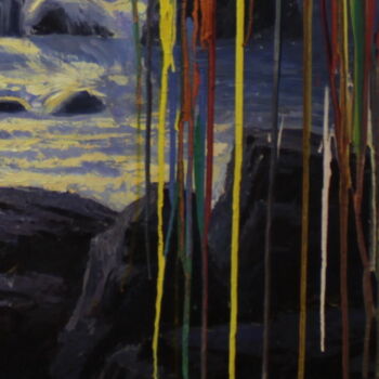 Картина под названием "seascape waves" - Kyrylo Bondarenko, Подлинное произведение искусства, Акрил