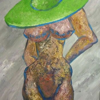 Schilderij getiteld "abstraction,  green," door Kyrylo Bondarenko, Origineel Kunstwerk, Acryl